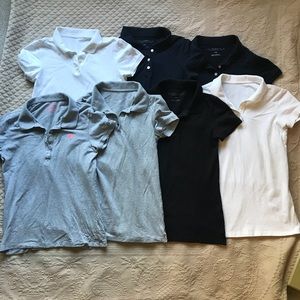 🚫SOLD🚫Girl’s Aeropostale 7pc Polo Shirt Lot